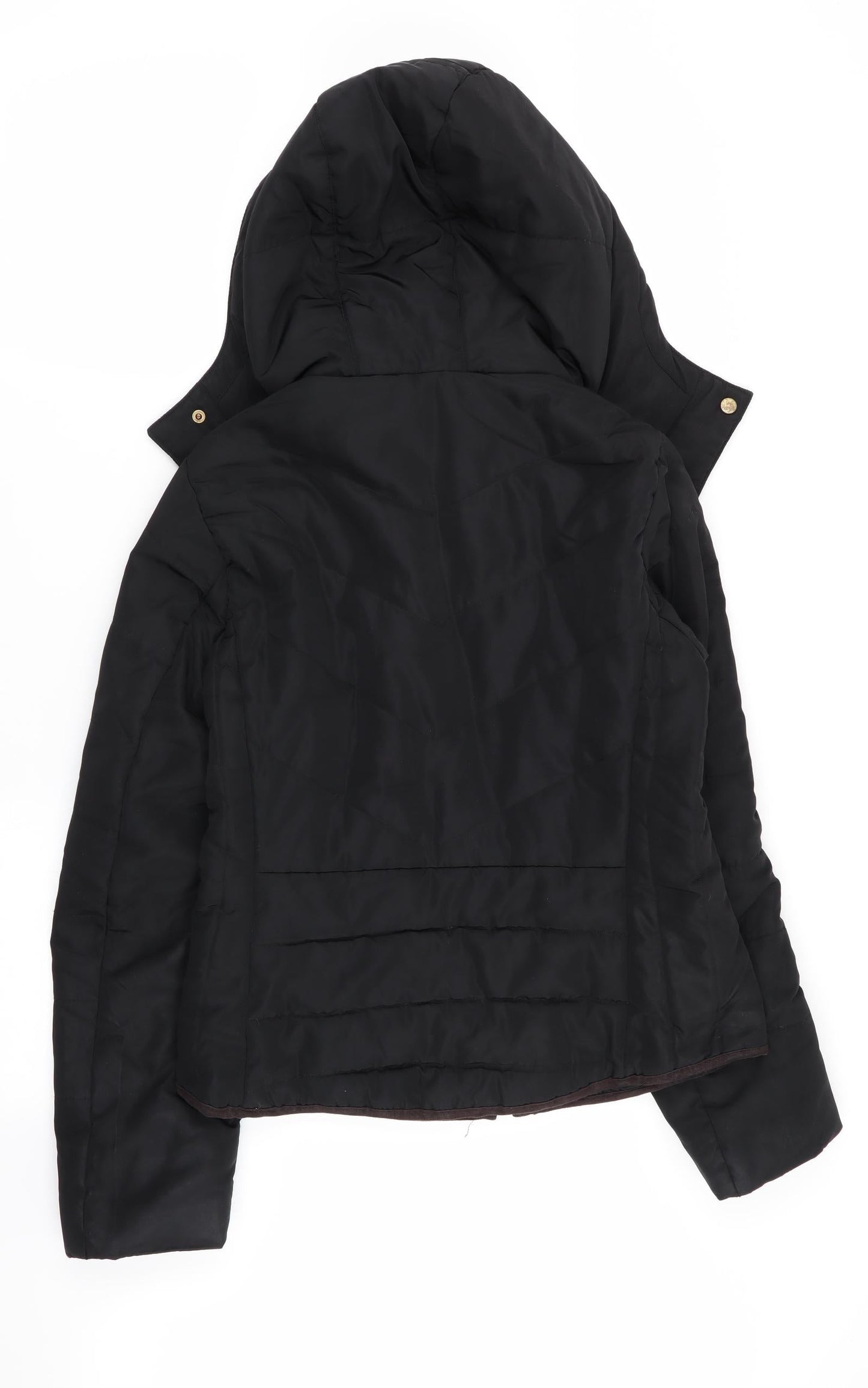 Womens UK Size 8 H&M Black Parka Coat