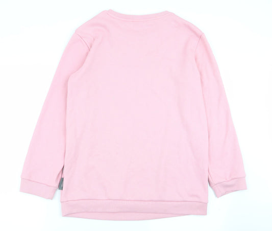 Disney Womens Pink Animal Print  Pullover Jumper Size XS