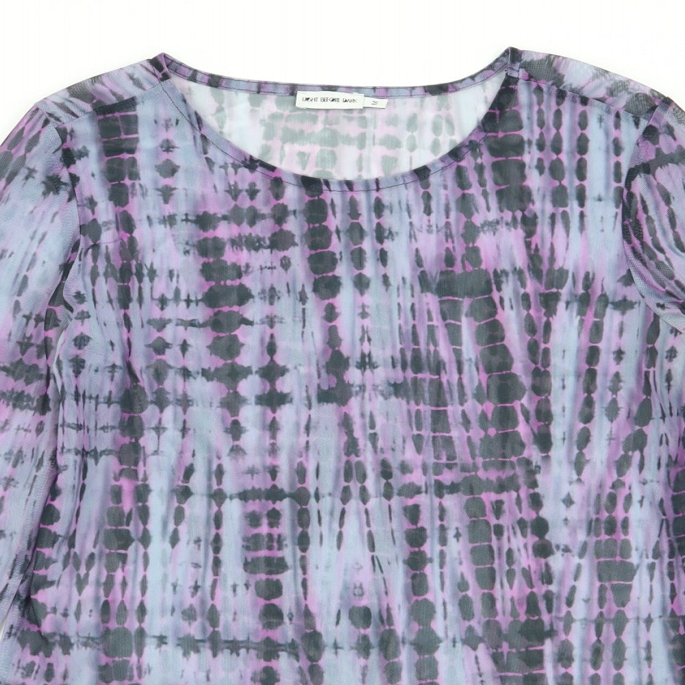 Light before Dark Womens Multicoloured Geometric  Basic T-Shirt Size M