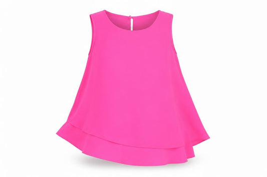 Front view of Asda George women’s pink basic blouse, size UK 8