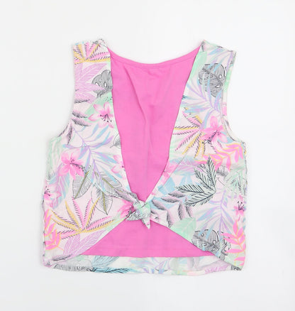 Asda George Girls Multicoloured Floral  Basic Tank Size 8-9 Years
