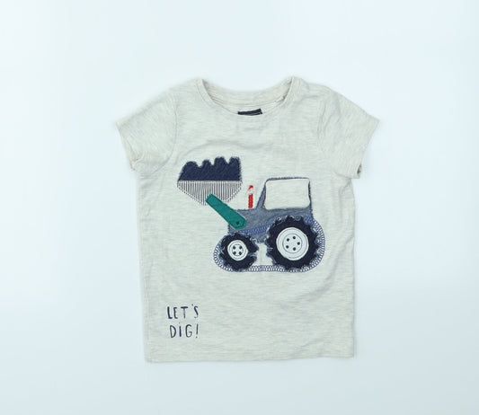 NEXT Boys Grey   Basic T-Shirt Size 3-6 Months