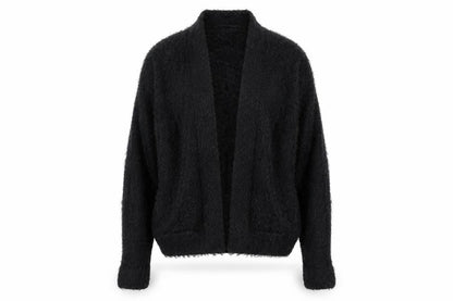 Front view of Next women’s black cardigan jumper, size UK 8