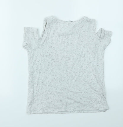 MINI MOUSE Girls Grey   Basic T-Shirt Size 10-11 Years