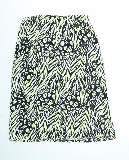 F&F Womens Multicoloured Animal Print  Flare Skirt Size 16  - stretch waistband