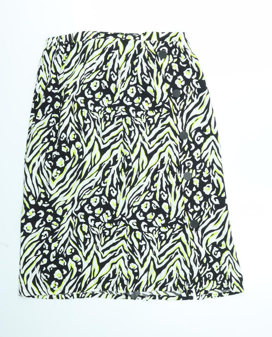 F&F Womens Multicoloured Animal Print  Flare Skirt Size 16  - stretch waistband