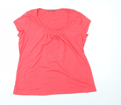 Womens UK Size 14 Preworn Pink Basic T-Shirt