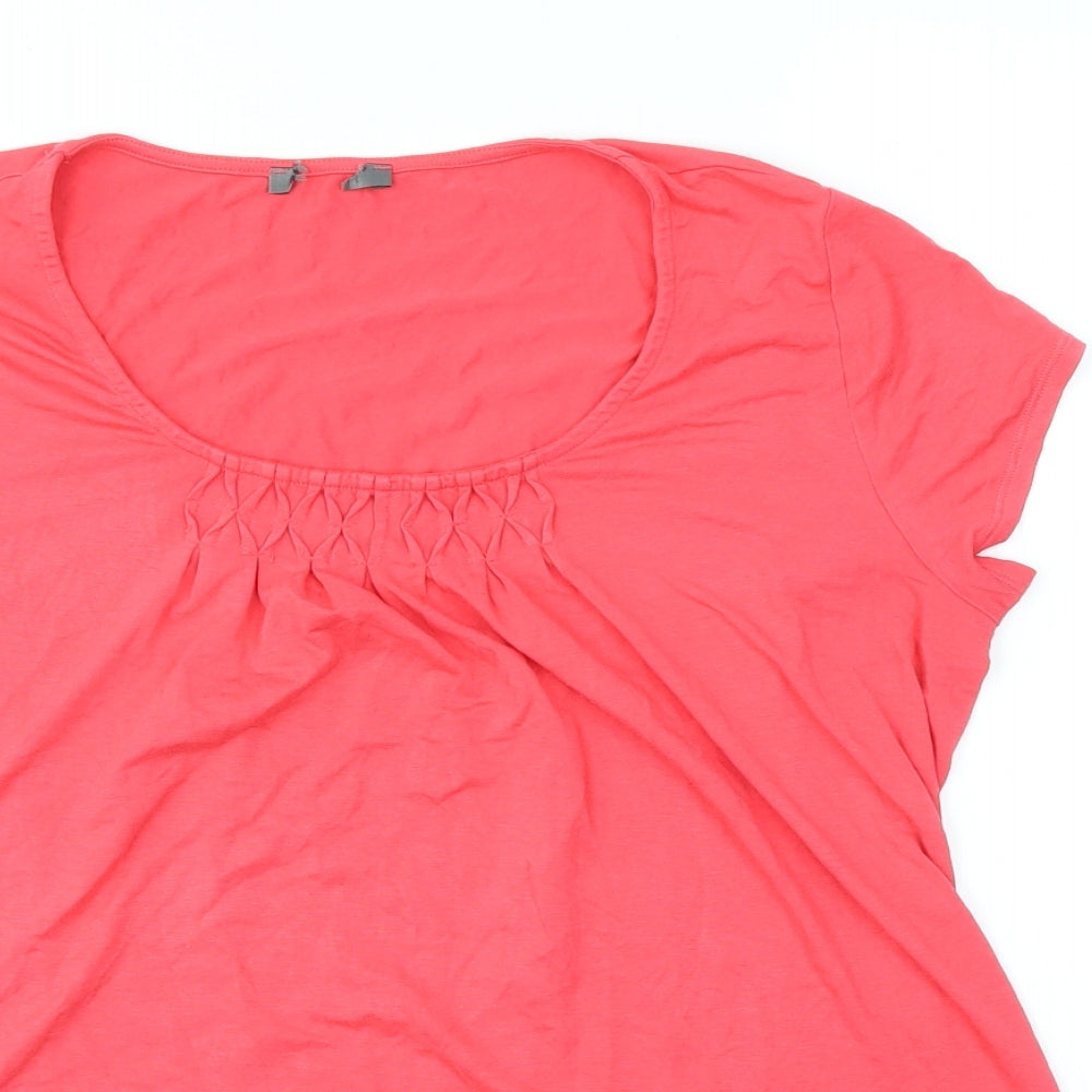 Womens UK Size 14 Preworn Pink Basic T-Shirt
