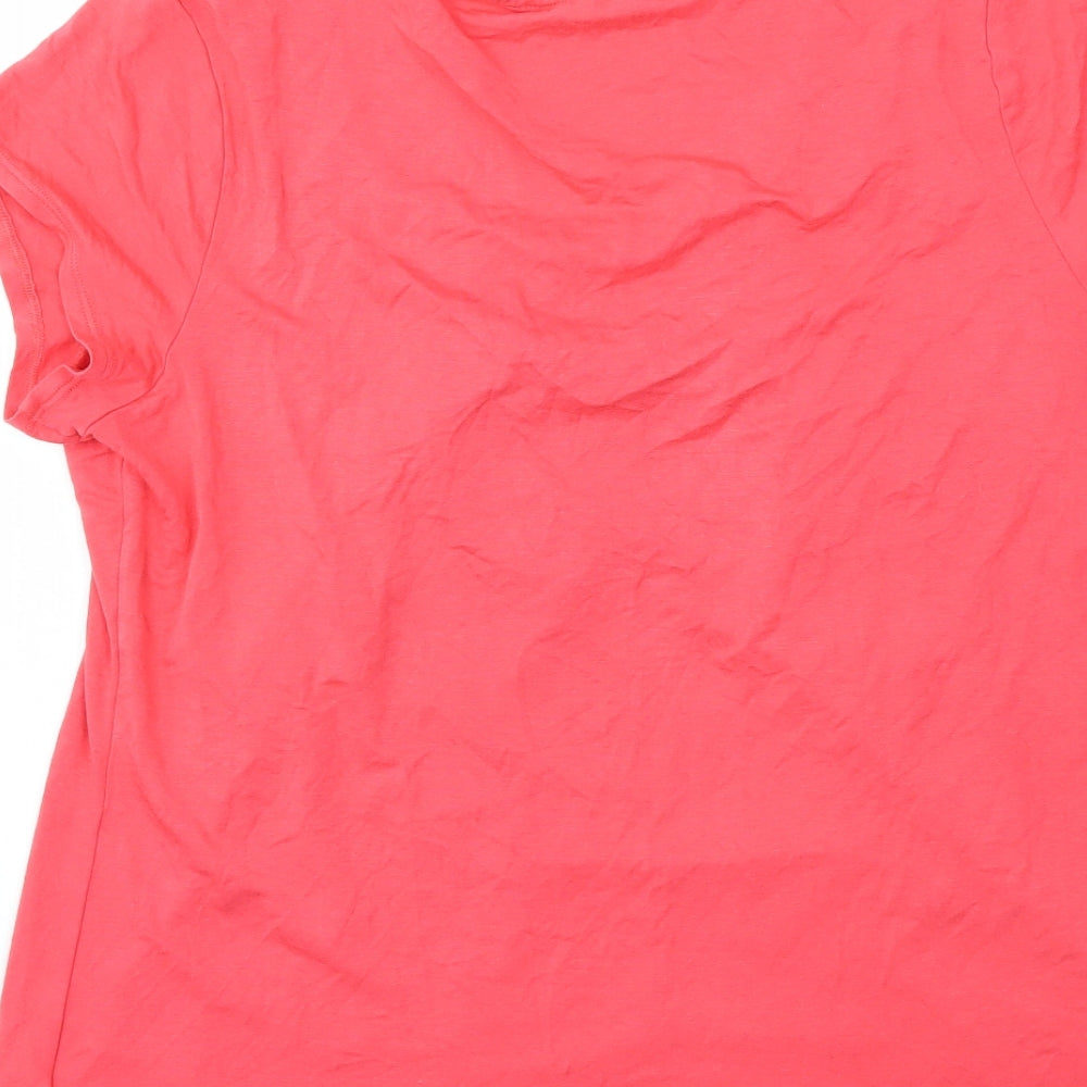 Womens UK Size 14 Preworn Pink Basic T-Shirt