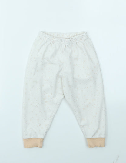 Matalan Girls Ivory Argyle/Diamond  Capri Trousers Size 12-18 Months