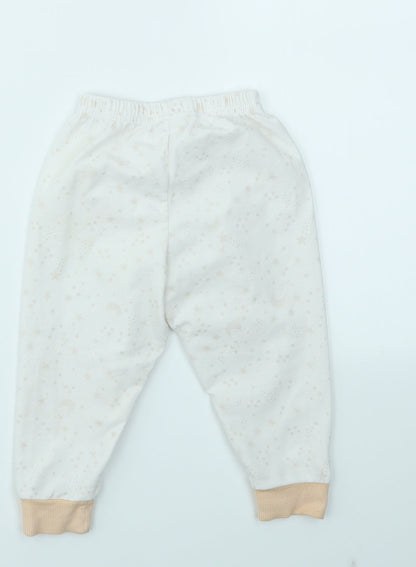 Matalan Girls Ivory Argyle/Diamond  Capri Trousers Size 12-18 Months