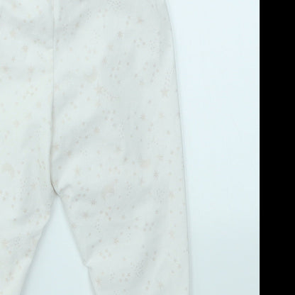 Matalan Girls Ivory Argyle/Diamond  Capri Trousers Size 12-18 Months