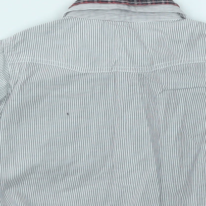 George Boys Grey Striped  Basic Button-Up Size 9-12 Months