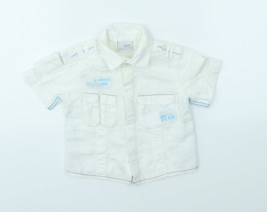 NEXT Boys White   Basic Button-Up Size 6-9 Months