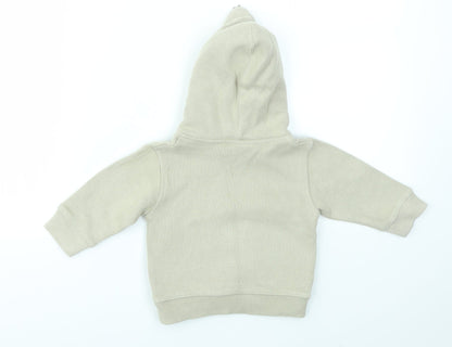 NEXT Boys Brown Animal Print  Henley Jumper Size 6-9 Months
