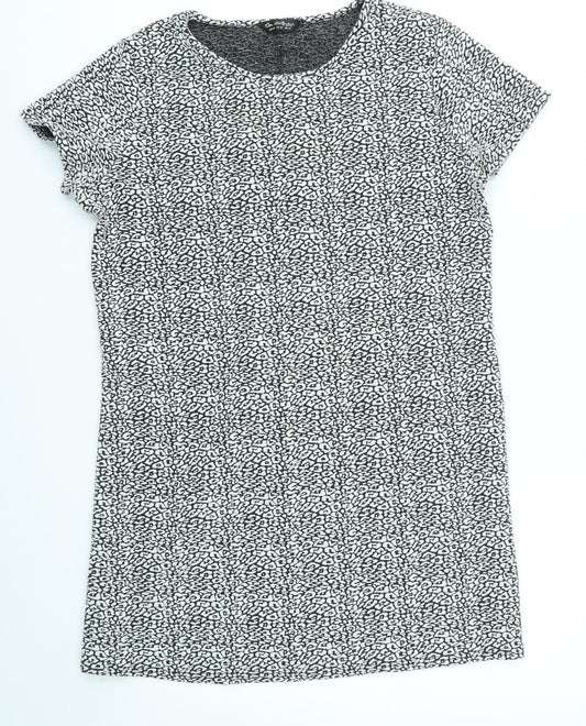 Miss Selfridge Womens Grey Geometric  Fit & Flare  Size 14
