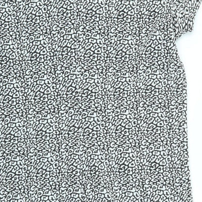 Miss Selfridge Womens Grey Geometric  Fit & Flare  Size 14