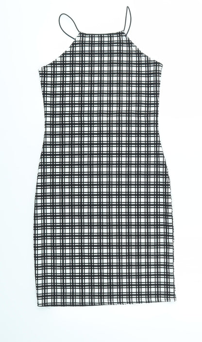Boohoo Womens Multicoloured Check  Fit & Flare  Size 6