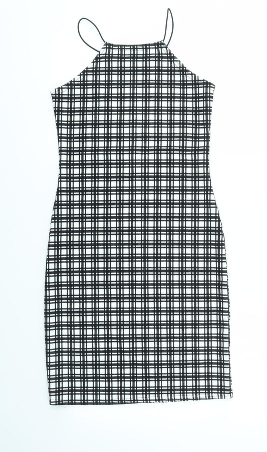 Boohoo Womens Multicoloured Check  Fit & Flare  Size 6