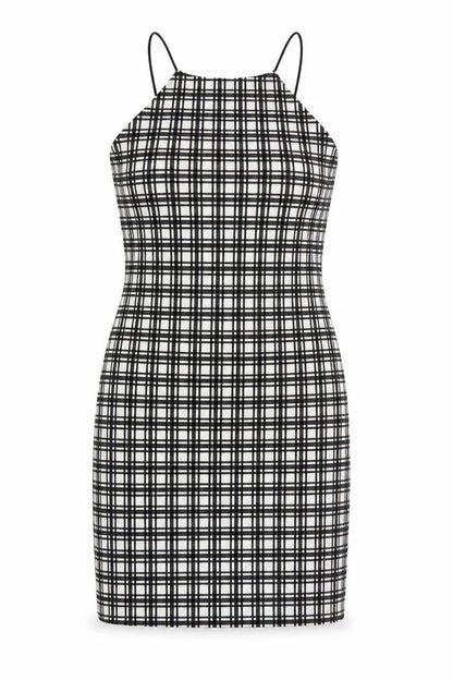 Boohoo Womens Multicoloured Check  Fit & Flare  Size 6