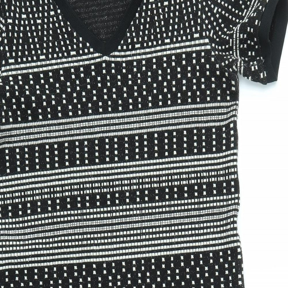 NEXT Womens Black Geometric  Jumper Dress  Size 8
