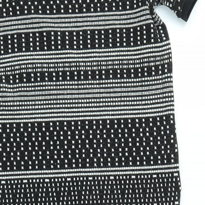 NEXT Womens Black Geometric  Jumper Dress  Size 8