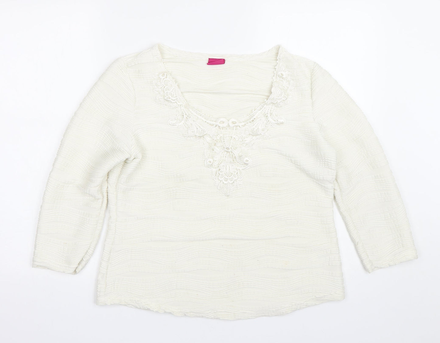 Womens UK Size 16 Together White Pullover Jumper