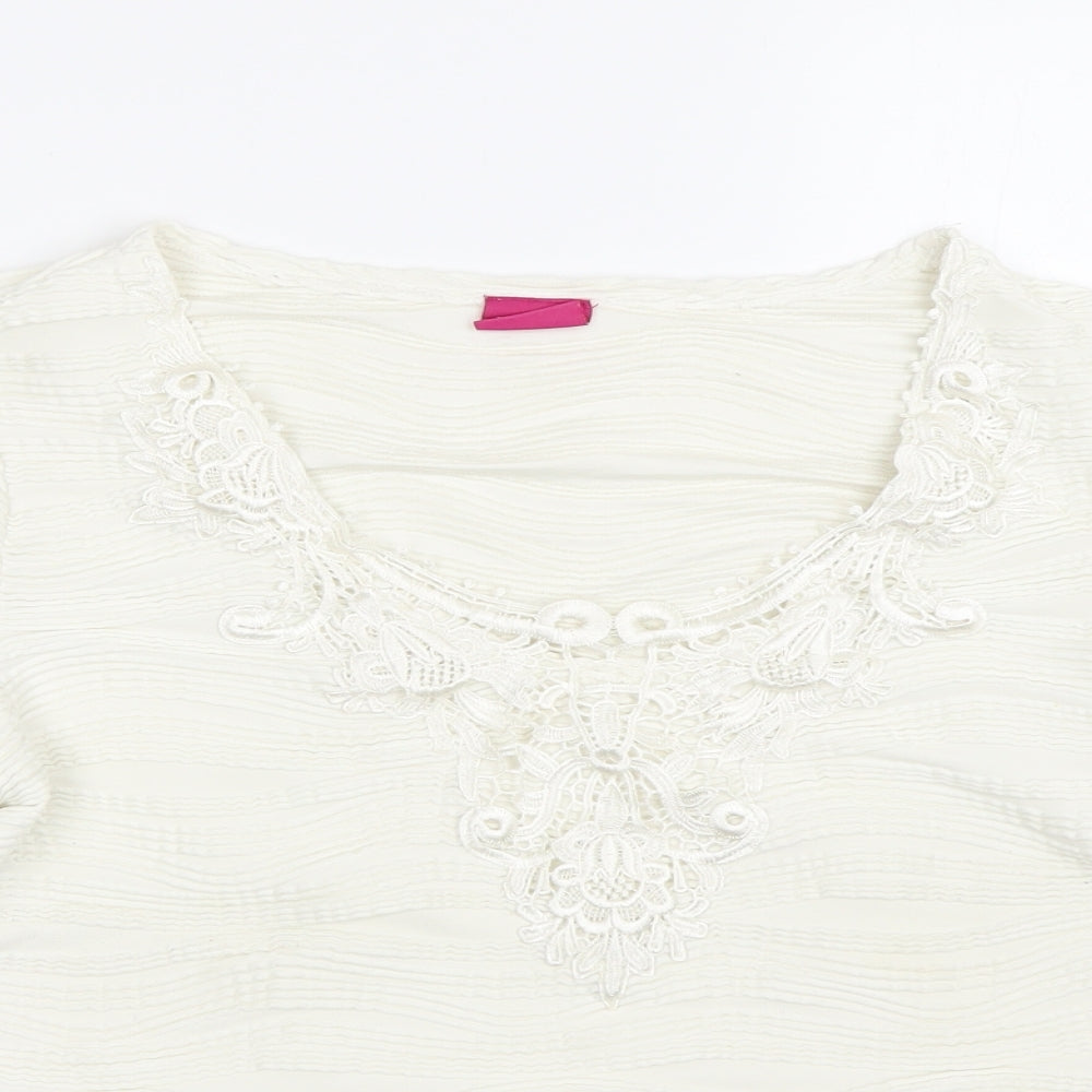 Womens UK Size 16 Together White Pullover Jumper