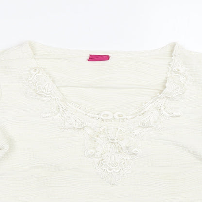 Womens UK Size 16 Together White Pullover Jumper