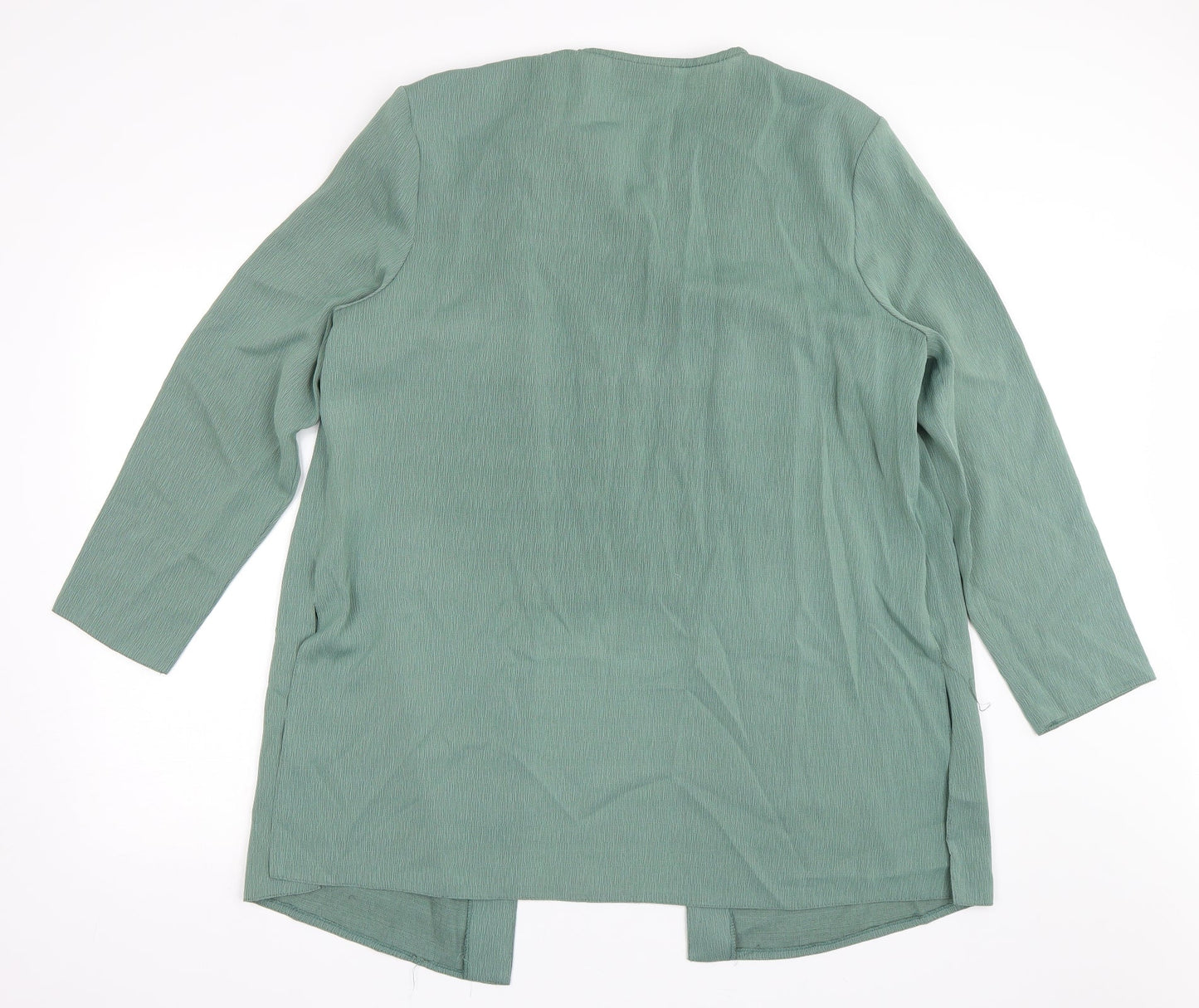 Womens UK Size 18 Ann Harvey Green Basic Button-Up