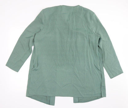 Womens UK Size 18 Ann Harvey Green Basic Button-Up