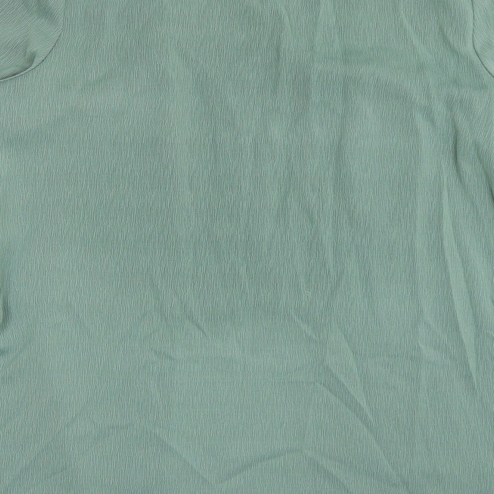 Womens UK Size 18 Ann Harvey Green Basic Button-Up