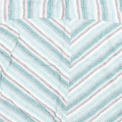 Bonmarché Womens Blue Striped  Flare Skirt Size 16