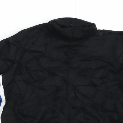M&S Girls Black Striped  Pullover Jumper Size 11-12 Years