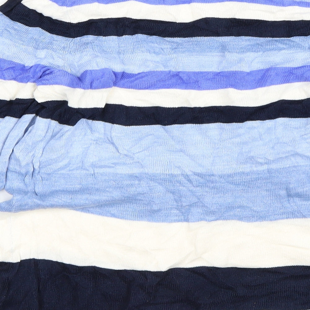 Love knitwear Womens Blue Striped  Pullover Jumper Size 12