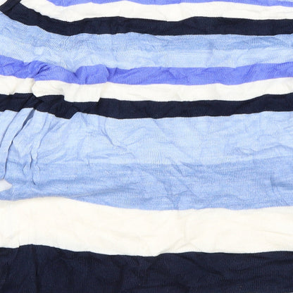 Love knitwear Womens Blue Striped  Pullover Jumper Size 12