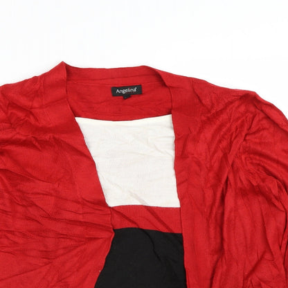 Womens UK Size S Angelina Red Pullover Jumper