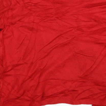 Womens UK Size S Angelina Red Pullover Jumper