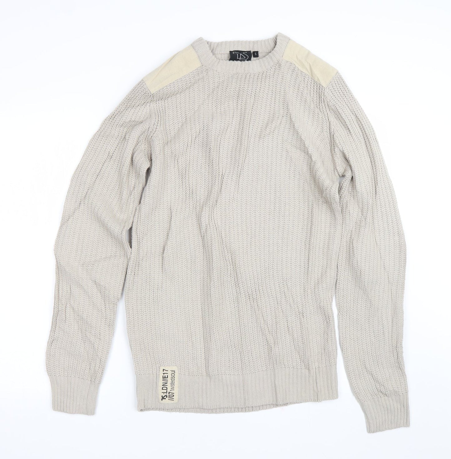 Blue Inc Mens Brown   Pullover Jumper Size S