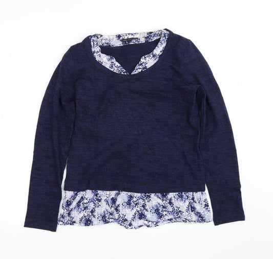 Womens UK Size 8 M&S Blue Pullover Jumper