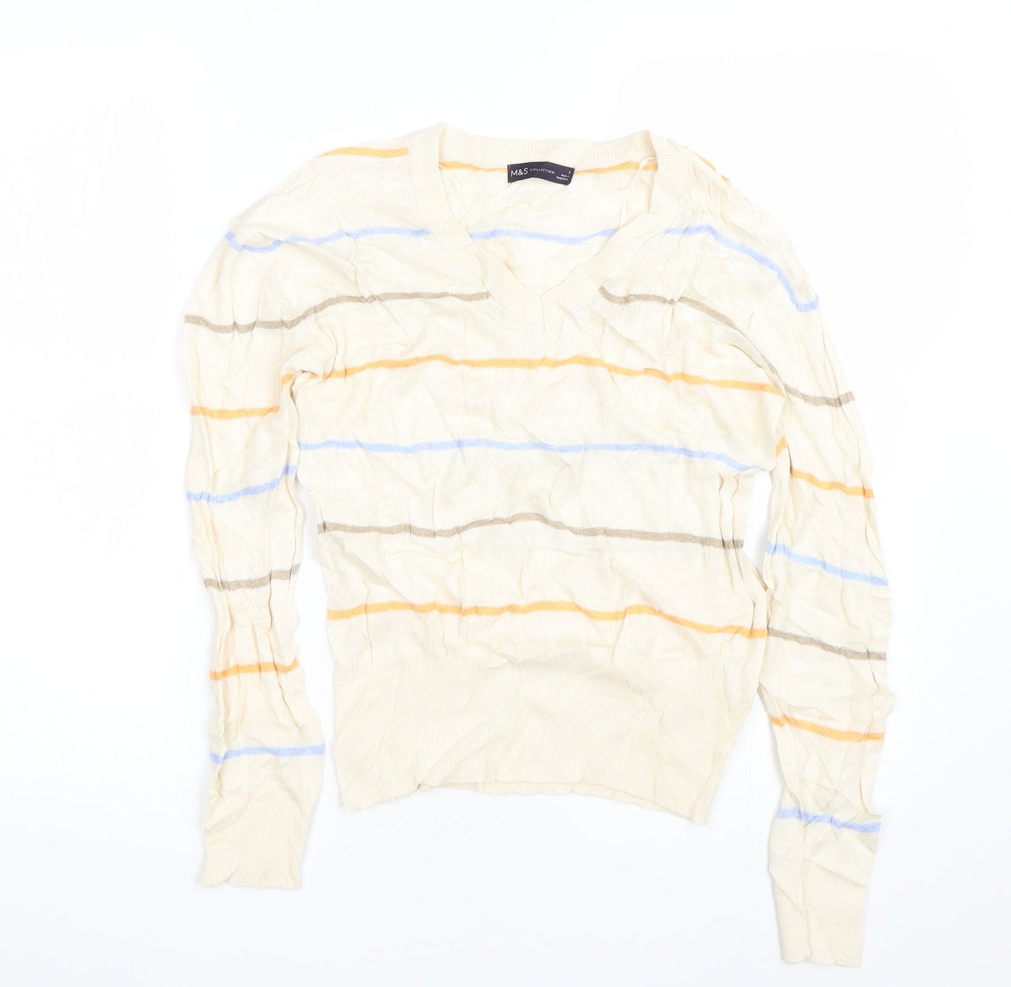 Womens UK Size S M&S Beige Pullover Jumper
