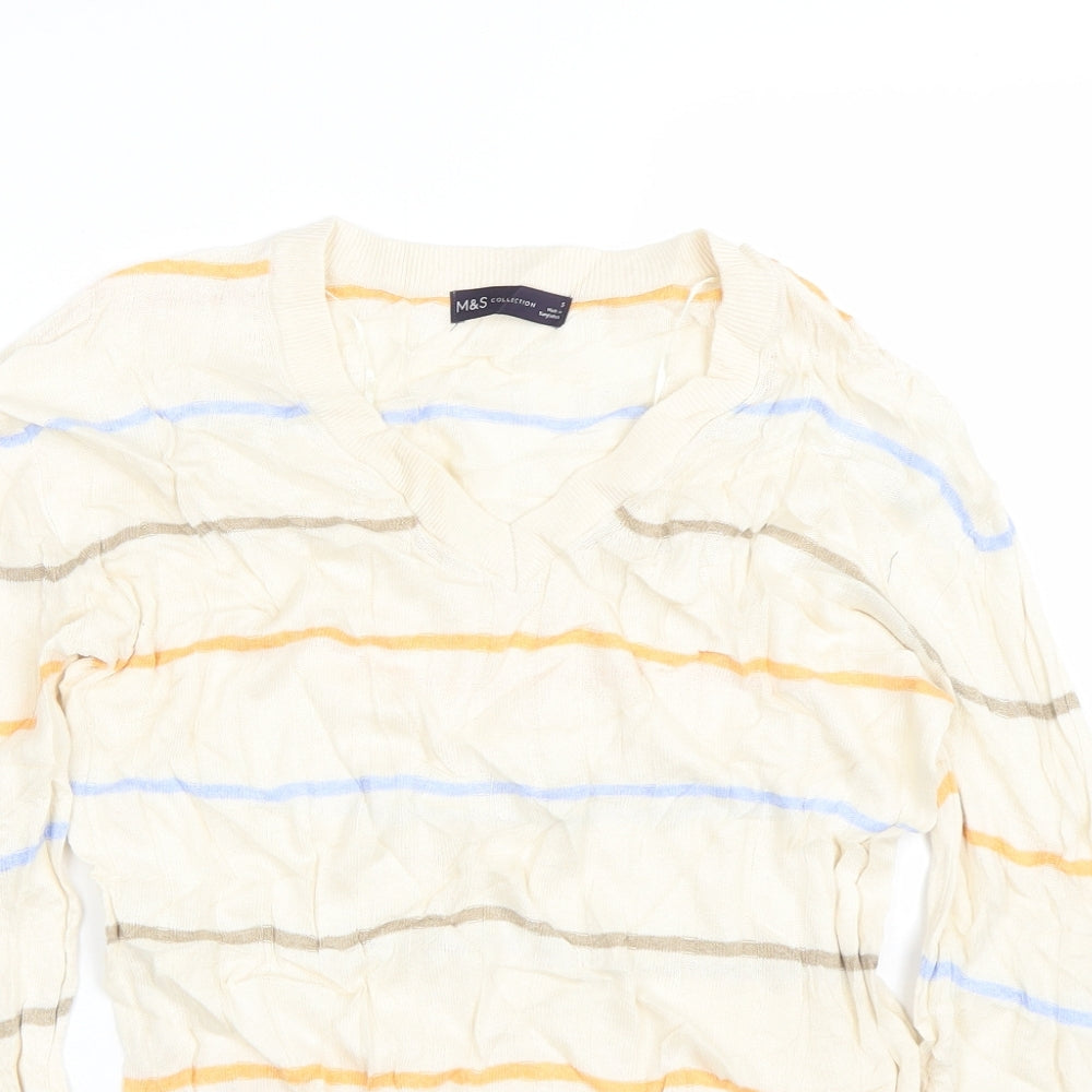 Womens UK Size S M&S Beige Pullover Jumper