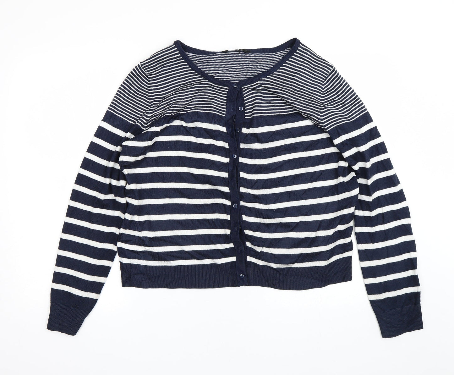 Womens UK Size M Miso Blue Cardigan Jumper