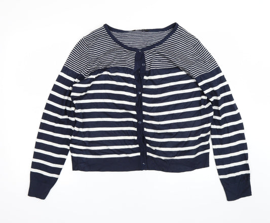 Womens UK Size M Miso Blue Cardigan Jumper