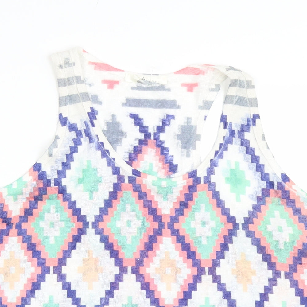 Sage USA Womens Multicoloured Argyle/Diamond  Basic Tank Size L
