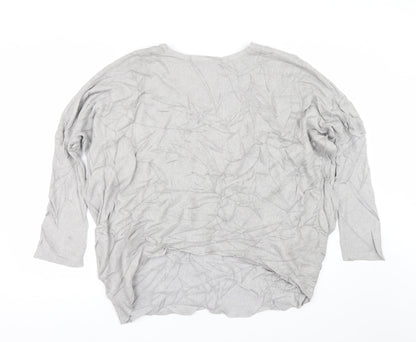Womens UK Size One Size Studio Grey Basic T-Shirt