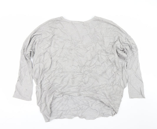 Womens UK Size One Size Studio Grey Basic T-Shirt