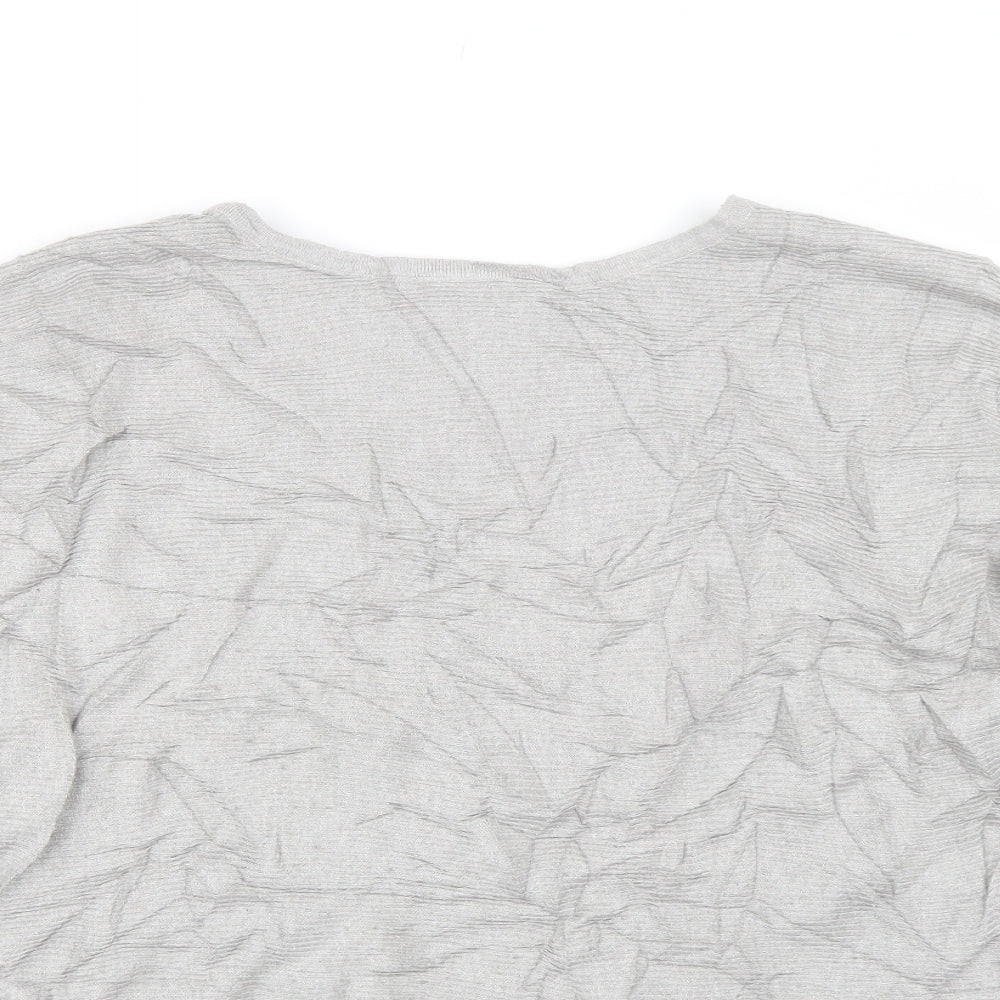 Womens UK Size One Size Studio Grey Basic T-Shirt