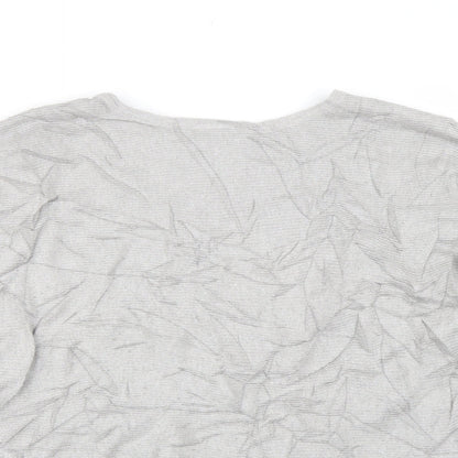 Womens UK Size One Size Studio Grey Basic T-Shirt