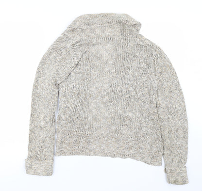 Womens UK Size 8 M&S Beige Cardigan Jumper